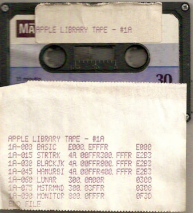Apple I Cassette -credit: Apple-1 Owner's Club