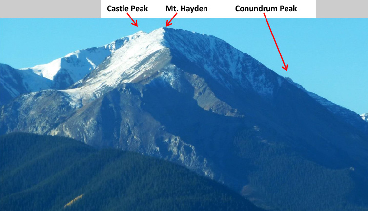 Castle Peak and Conundrum Peak